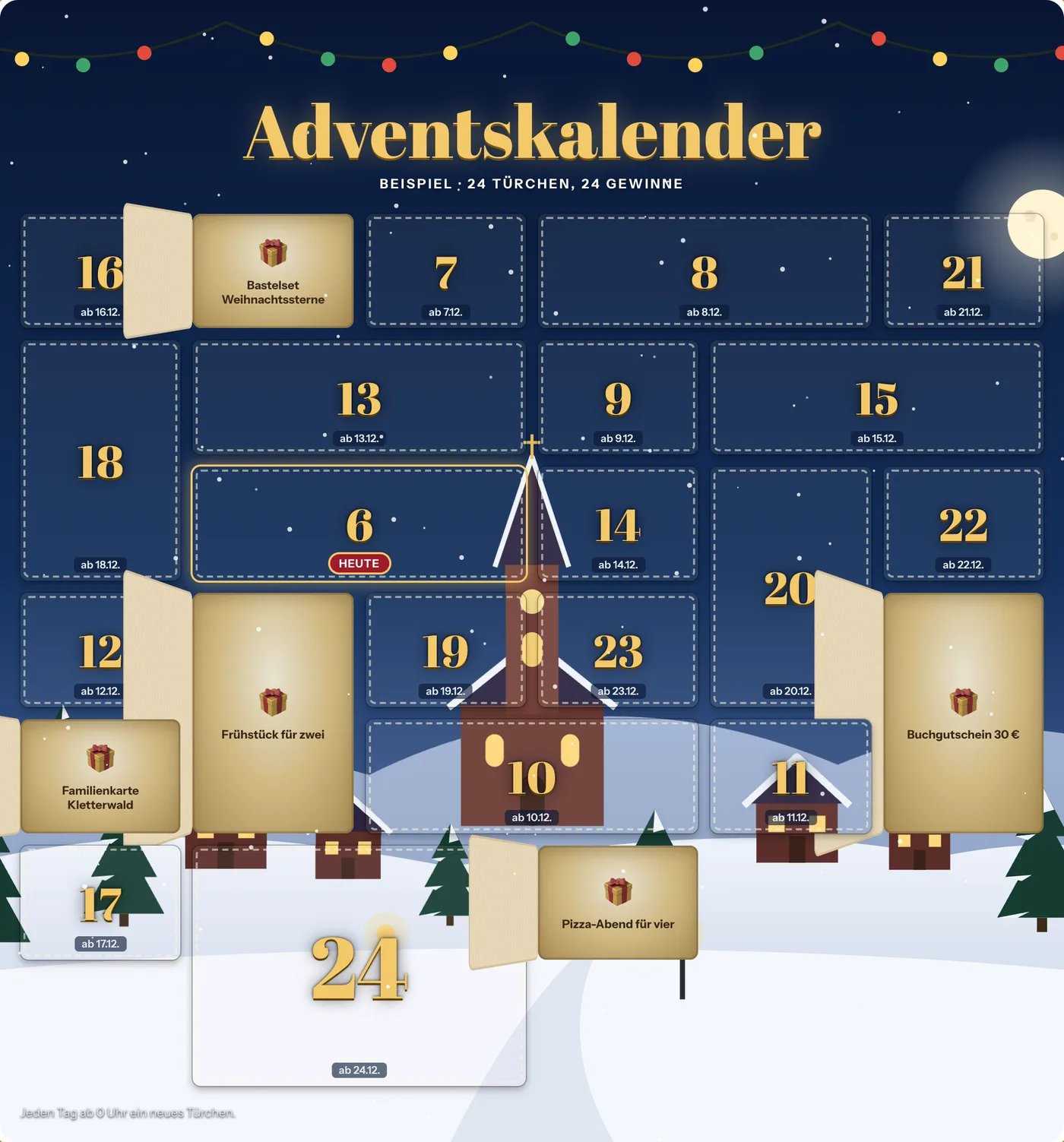 Adventskalender im Design Klassisch