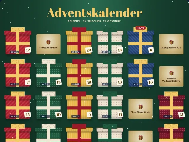 Adventskalender im Design Geschenke