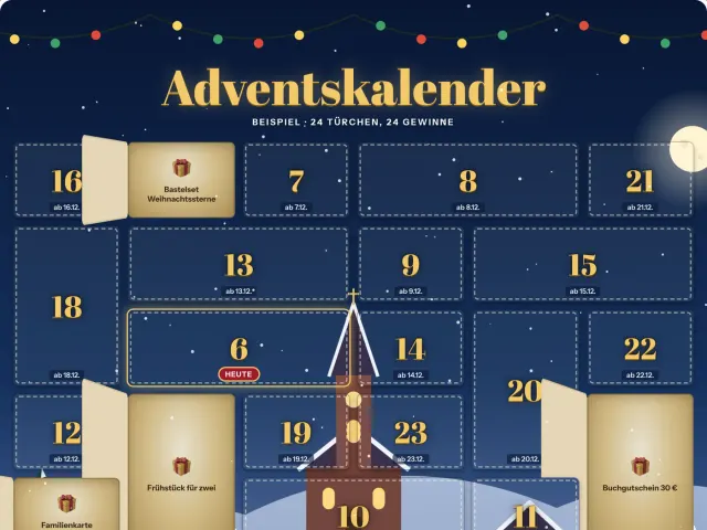 Adventskalender im Design Klassisch