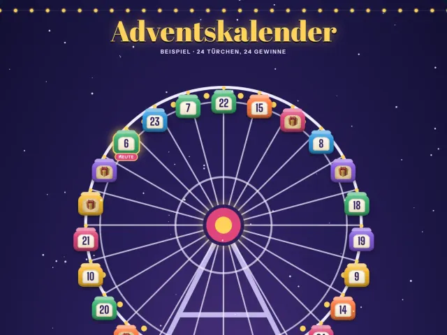 Adventskalender im Design Riesenrad